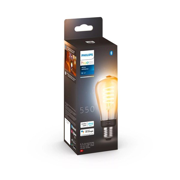 Smart крушка с нажежаема жичка  E27, 7 W White ambiance – Philips Hue-image-3