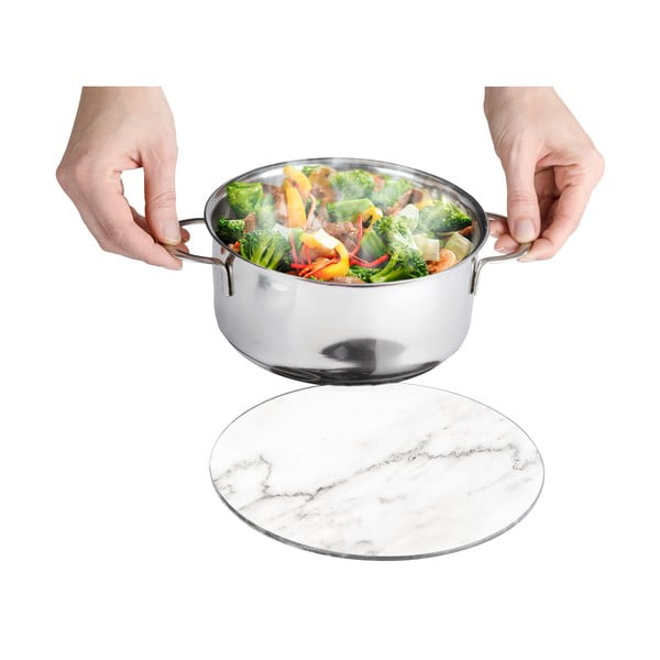 Стъклена подложка за саксия Мрамор, ø 20 cm - Wenko-image-2