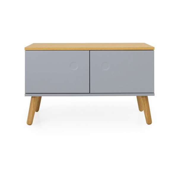 Сива пейка с крака от дъбово дърво Dot - Tenzo-image-1