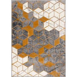 Килим в цвят жълта охра и сиво 200x280 cm Soft – FD