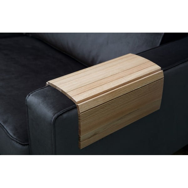 Светлокафяв дървен подлакътник за диван - WOOOD