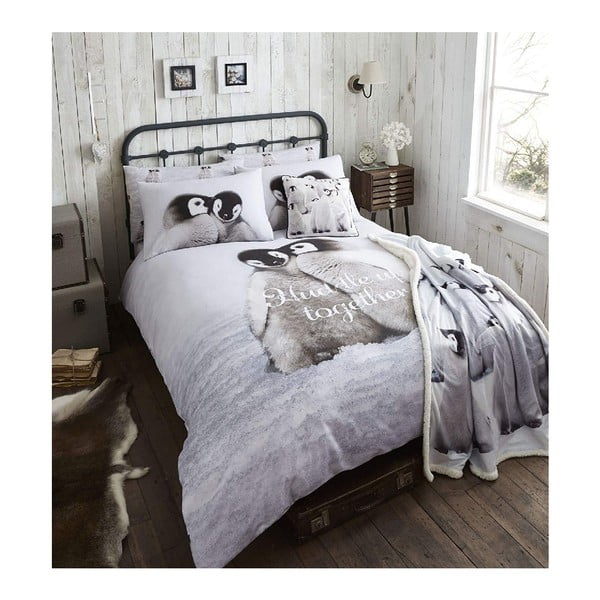 Памучно единично спално бельо Pinguin, 200 x 135 cm - Catherine Lansfield