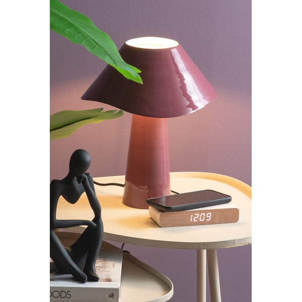 Дигитална аларма с безжично зарядно Retro Flat LED – Karlsson-image-1