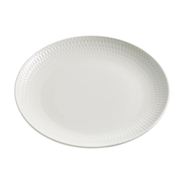 Бяла порцеланова десертна чиния Diamonds, ø 18 cm - Maxwell & Williams