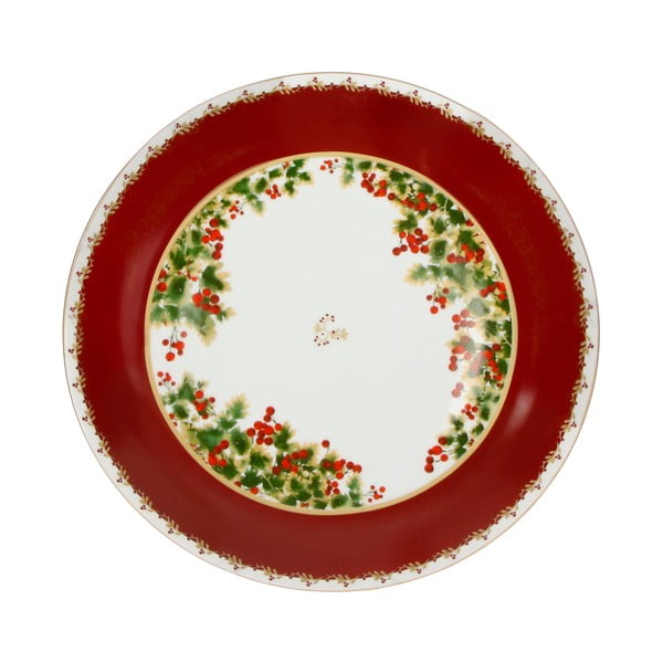 Порцеланова чиния с коледен мотив , ⌀ 30,5 cm Le Bacche - Brandani