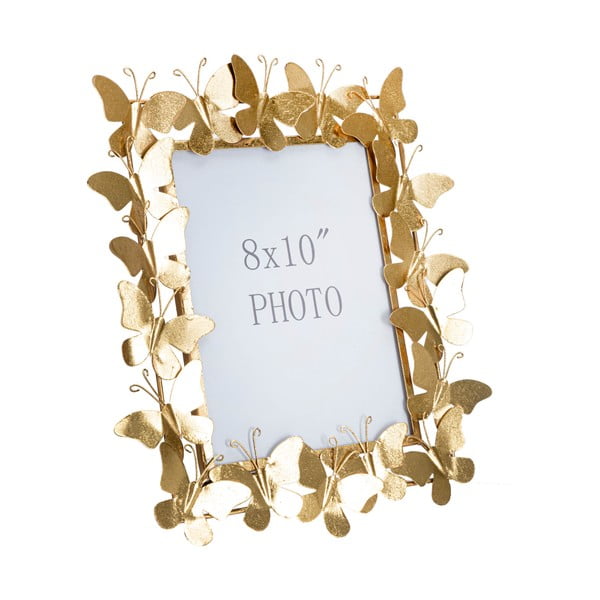 Метална стояща рамка в златисто 35x38 cm Butterfly – Mauro Ferretti-image-2