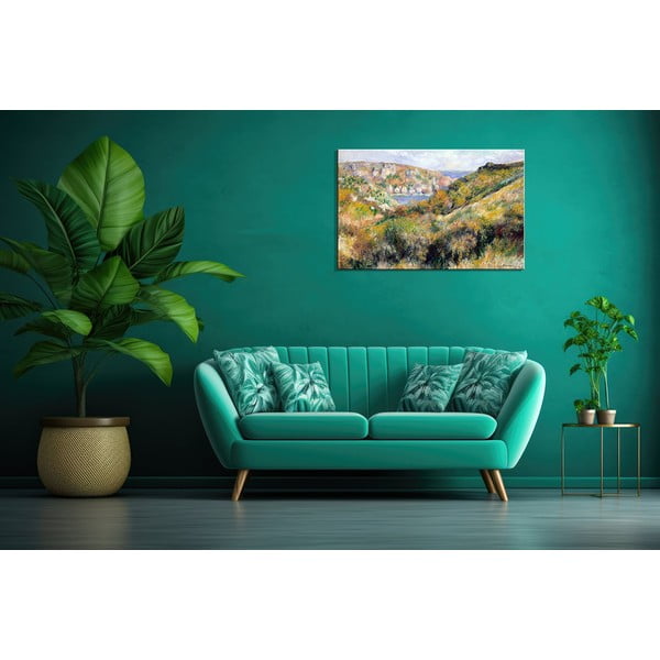 Репродукция на картина на Огюст Реноар - , 60 x 40 cm Hills around the Bay of Moulin Huet, Guernsey - Fedkolor-image-1