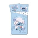 Синьо  единично  памучно детско спално бельо 140x200 cm Lilo and Stitch "Wave" – Jerry Fabrics