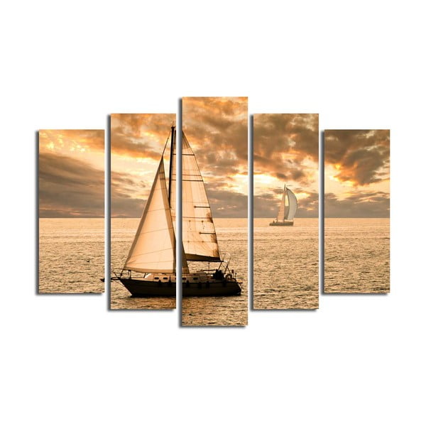 Картина от няколко части Лодка, 105 x 70 cm - Bonanza