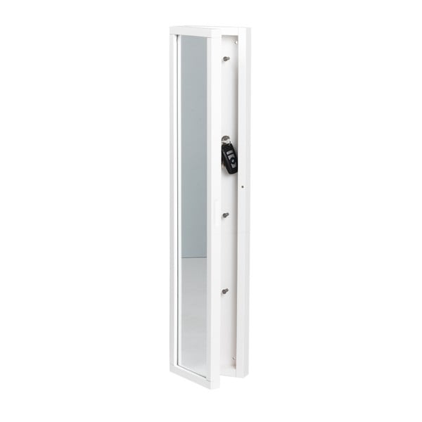 Бял шкаф за ключове с огледало Sol Confetti - Rowico