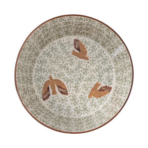 Зелена керамична купа ø 28 cm Hezha – Bloomingville-image-4