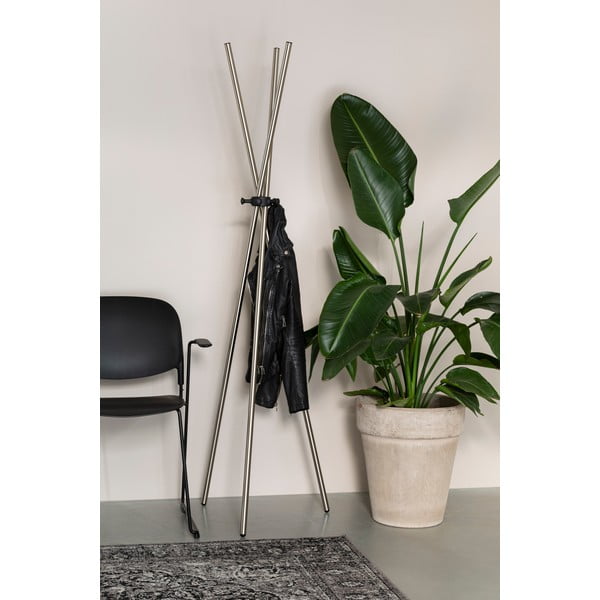 Стоманена стойка за връхни дрехи в сребрист цвят Darwin – White Label-image-1