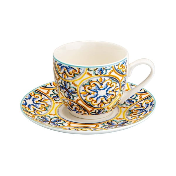 Комплект от 6 чаши с чинийки Medicea - Brandani-image-4