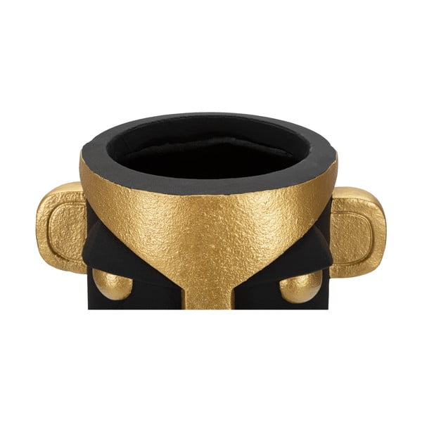 Висока ваза от полирезин в черно и златно 40 cm Tribal - Mauro Ferretti-image-3