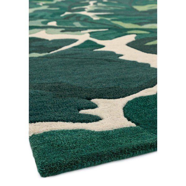 Тъмнозелен ръчно изработен вълнен килим 120x170 cm Matrix – Asiatic Carpets-image-2