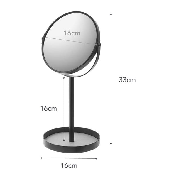 Козметично увеличително огледало (3x) ø 17,5 cm Matsuyama – YAMAZAKI-image-4
