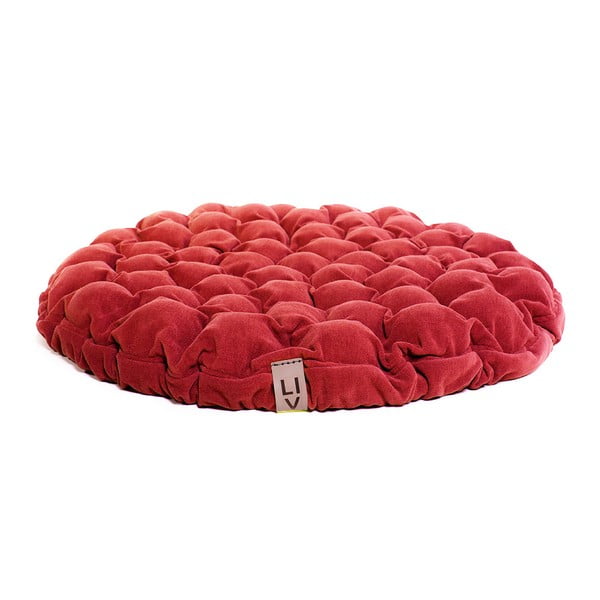 Червена възглавница за сядане с масажни топчета , Ø 75 cm Bloom - Linda Vrňáková