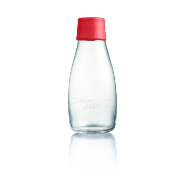 Červená skleněná lahev ReTap, 300 ml