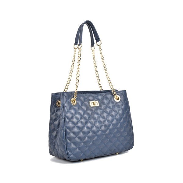 Modrá kožená kabelka Isabella Rhea Magnum Blue Jeans-image-4