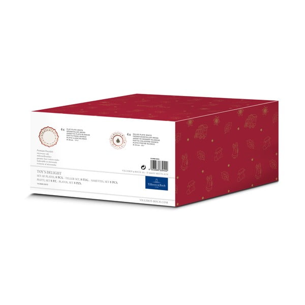 Червено-бял порцеланов сервиз от 8 части с коледен мотив Villeroy & Boch - Villeroy&Boch-image-1