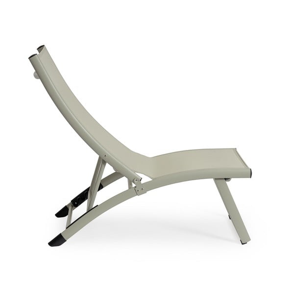 Кафяво-сив градински шезлонг метален Taylor – Bizzotto-image-1