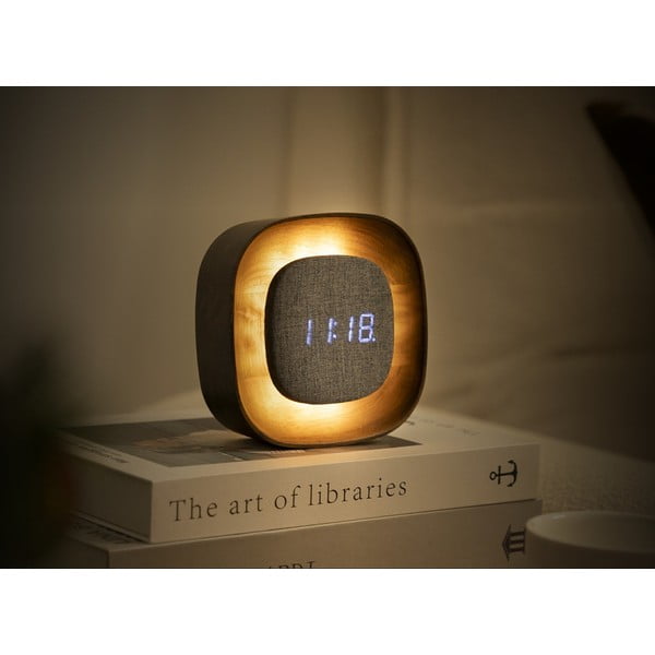 Дигитална аларма Lumos Walnut – Gingko-image-1