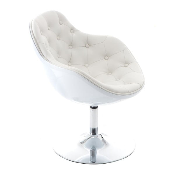 Otočná židle Pezzo, prošívaná, bílá/bílá