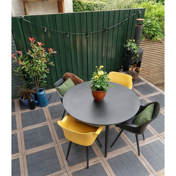 Черна градинска маса ø 128 cm Sophie - Hartman-image-1