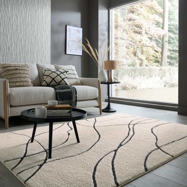 Кремав килим 120x170 cm Flow – Flair Rugs-image-1