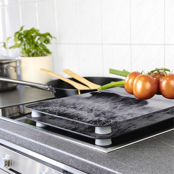 Капаци за печка от закалено стъкло 2 бр. 30x52 cm Universal Highland Cattle – Wenko-image-1