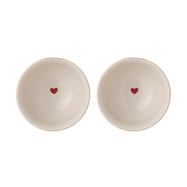 Кремави глинени купички в комплект от 2 бр. с коледни мотиви 500 ml Jolly – Bloomingville-image-3