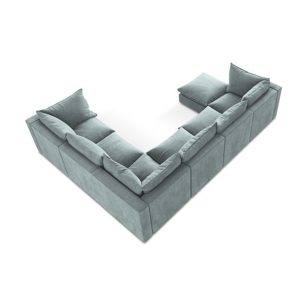 Син ъглов диван (десен ъгъл/U форма) Manao – Makamii-image-3