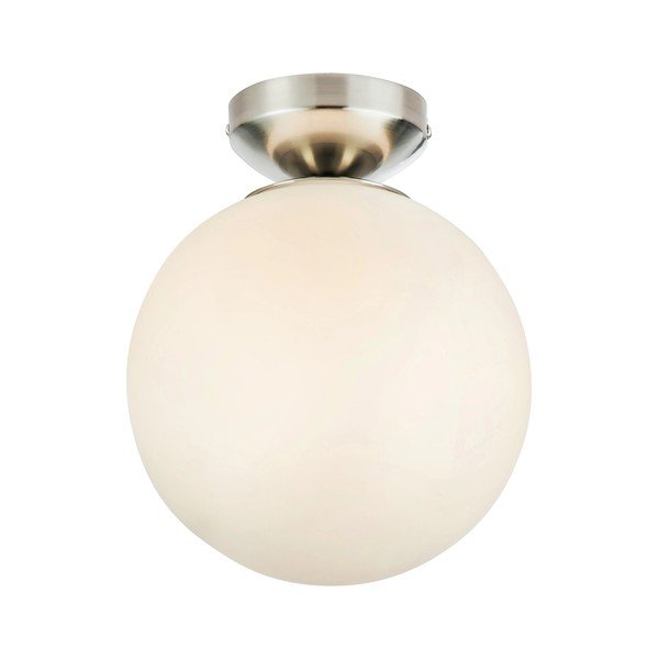 Бяло/сребристо осветително тяло за таван със стъклен абажур Stintino – Markslöjd