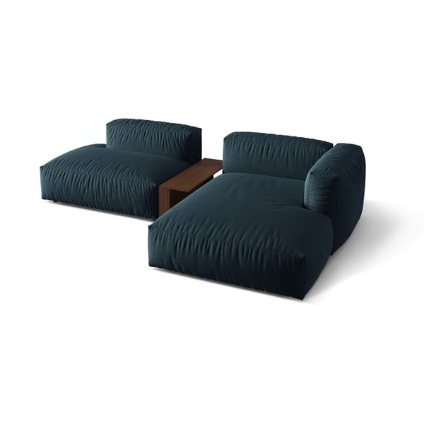 Тъмносин модулен ъглов диван (десен ъгъл) Martina – Micadoni Home-image-2