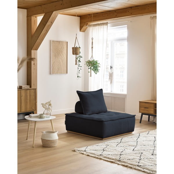 Тъмносиньо шенилово кресло Elisa – Bobochic Paris-image-1