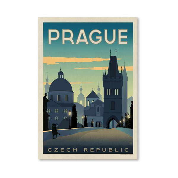 Плакат Прага, 42 x 30 cm - Americanflat