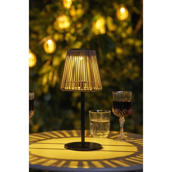 LED настолно/преносимо външно осветително тяло със соларен панел ø 14 cm Salford – House Nordic-image-2