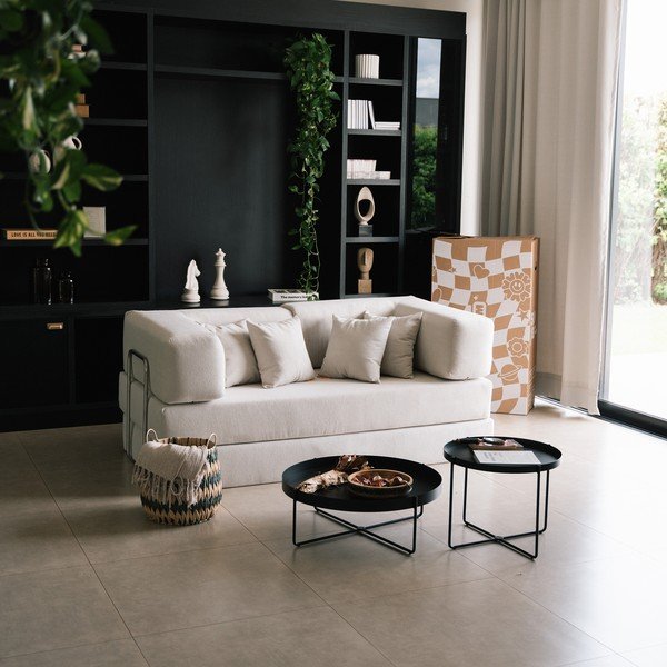 Бежов сгъваем диван от прежда с примки от букле 180 cm Bloom – TemaHome-image-3