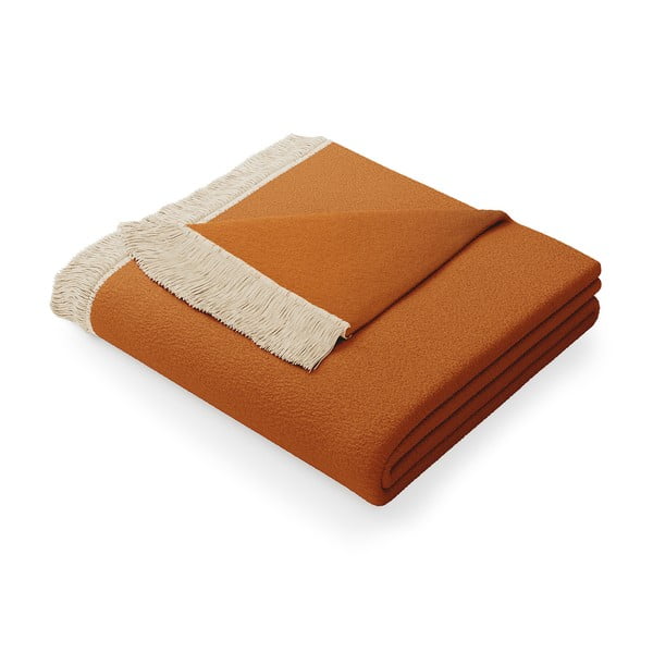 Оранжево одеяло със смес от памук , 150 x 200 cm Franse - AmeliaHome