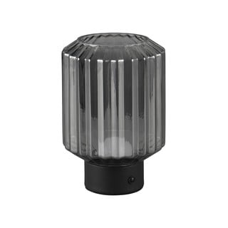 Черно-сива димируема настолна LED лампа със стъклен абажур (височина 19,5 cm) Lord - Trio