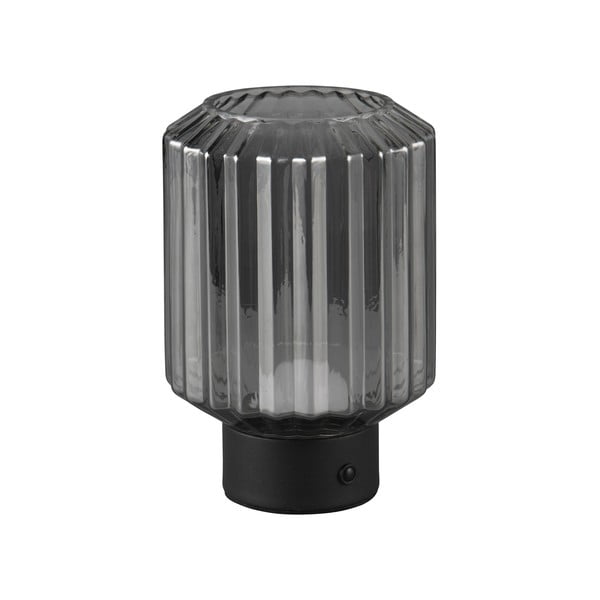 Черно-сива димируема настолна LED лампа със стъклен абажур (височина 19,5 cm) Lord - Trio