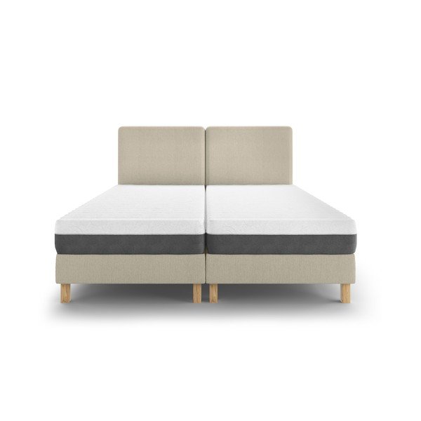Бежово двойно легло Lotus, 180 x 200 cm - Mazzini Beds-image-2
