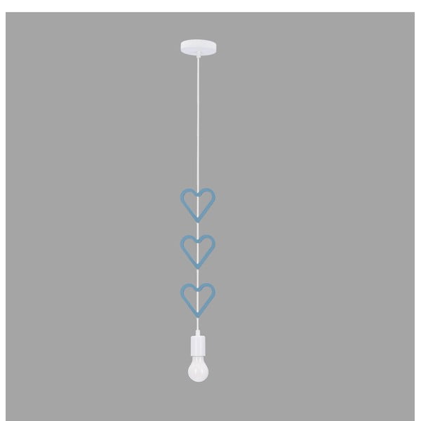 Бяло-синя детска лампа с метален абажур Single - Candellux Lighting-image-1