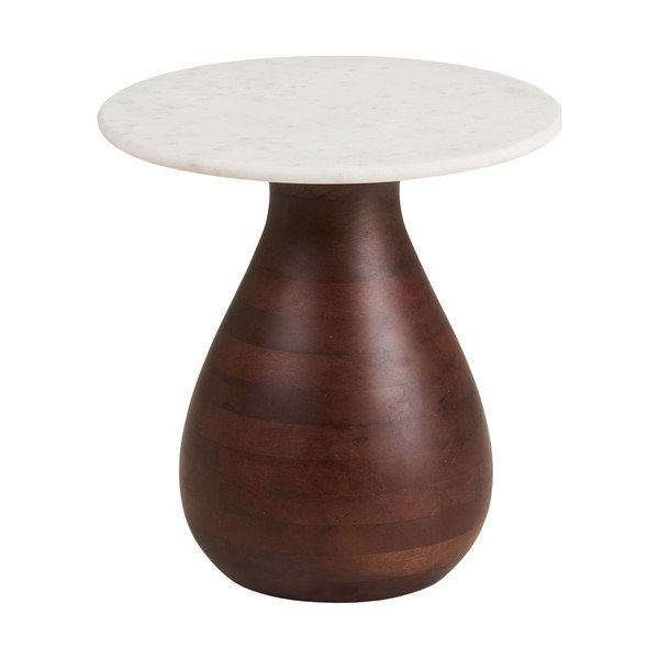 Кръгла странична масичка с мраморна плоча ø 40 cm Heide – House Nordic-image-2