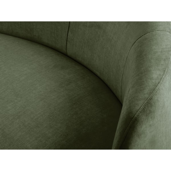 Асиметричен диван от зелено кадифе , ляво Debbie - Mazzini Sofas-image-1