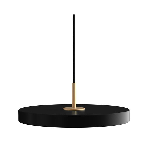 Черно LED затъмняващо се висящо осветително тяло с метален абажур ø 31 cm Asteria Plus Mini – UMAGE