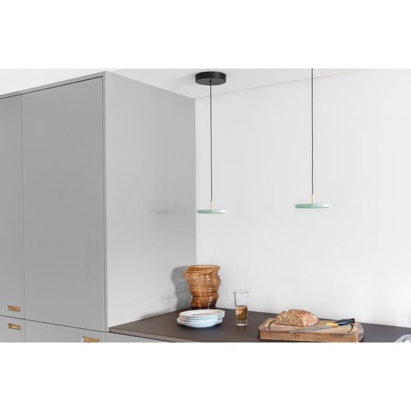 Светлозелена LED лампа за окачване с метален абажур ø 15 cm Asteria Micro - UMAGE-image-3