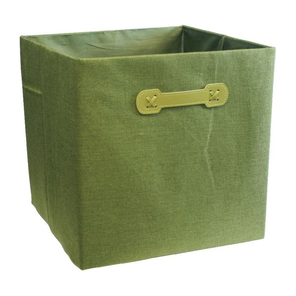 Úložný box Ordinett Cube Green, 32 x 32 cm
