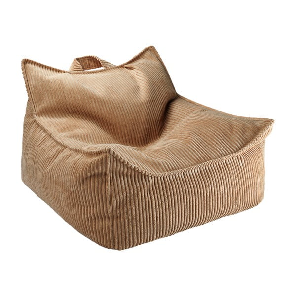 Кафяв детски пуф от рипсено кадифе Chair – Wigiwama