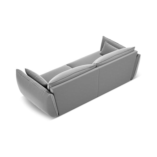 Светлосив кадифен диван 208 cm Vanda – Mazzini Sofas-image-3